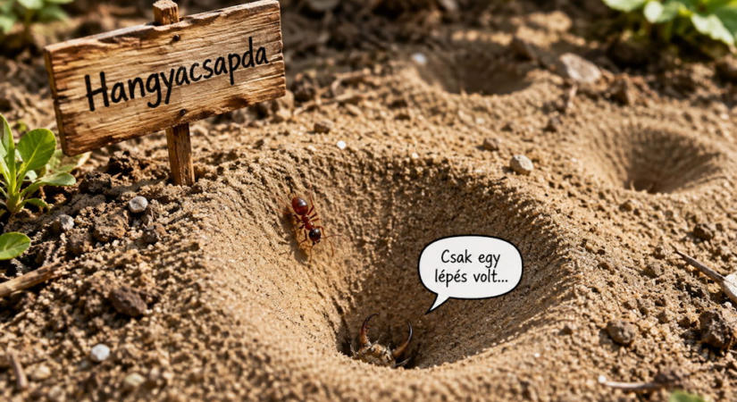 Apró tölcséreket találsz a száraz földben? Valaki csapdát ásott a hangyáknak