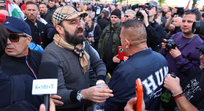 Lökdösődés, kiabálás a Fidesz rendezvényén, másodpercekig tartott a balhé - Fotók