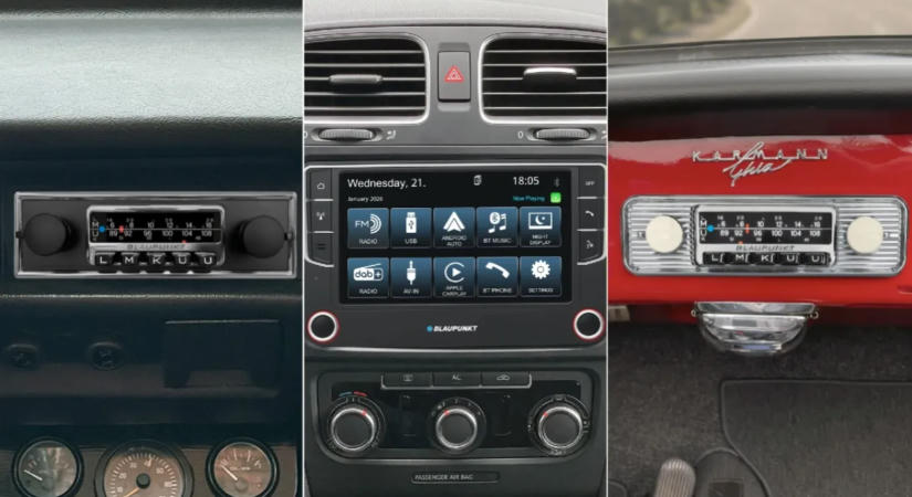 Retró autórádiók: mintha 1970-ből maradt volna itt, pedig Bluetooth is van benne