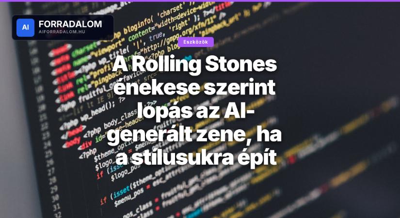 A Rolling Stones énekese szerint lopás az AI-generált zene, ha a stílusukra épít