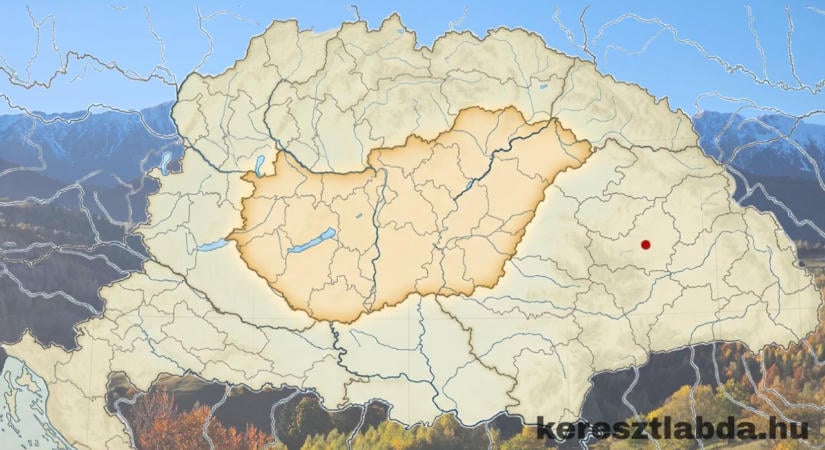 Földrajz feladat: egy piros pont a történelmi Magyarország térképén