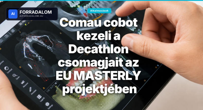 Comau cobot kezeli a Decathlon csomagjait az EU MASTERLY projektjében