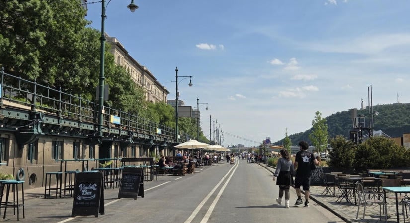 A hosszú hétvégén lesz utoljára autómentes a pesti alsó rakpart idén