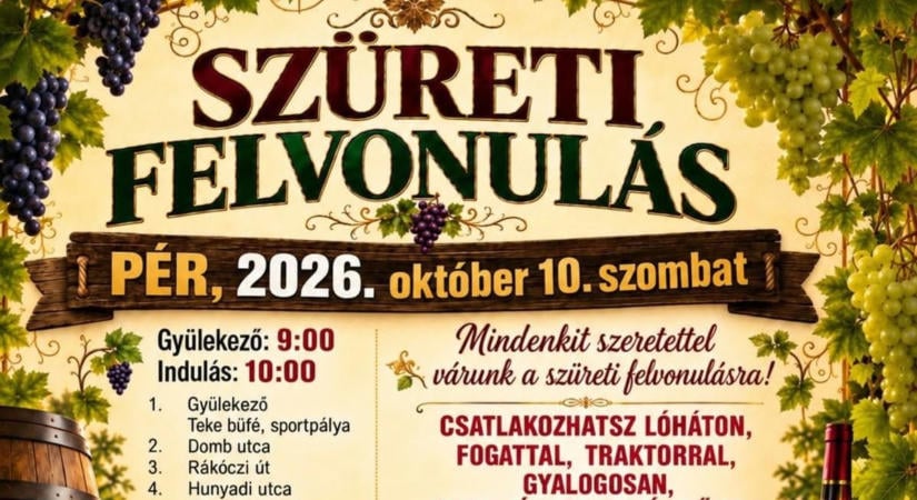 Lovasok, fogatok, néptáncosok és mazsorettesek is felvonulnak hamarosan Péren - íme, a teljes program