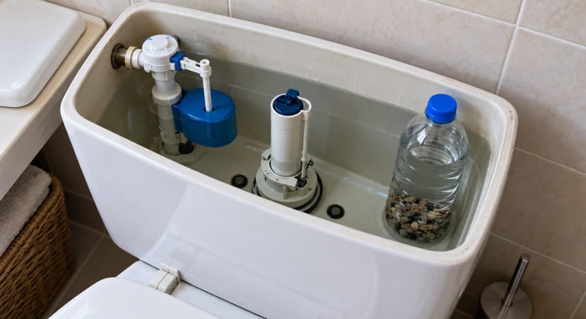 Kevesebb víz egy öblítéssel: ennyit érhet ha palackot teszel a wc tartályba