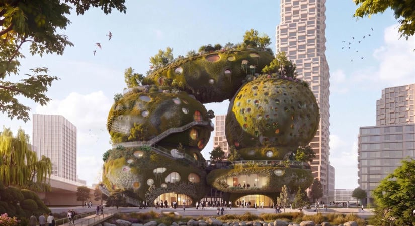 Hét óriási szikla magasodhat Rotterdam fölé – belül még különösebb lesz