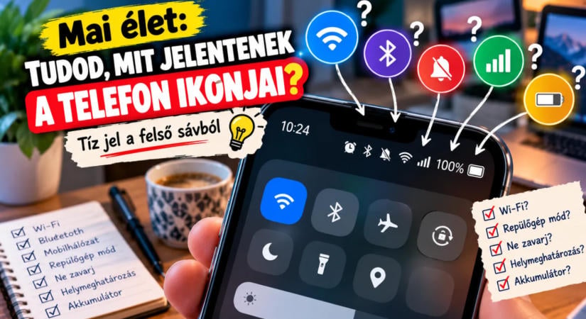 Mai élet: tudod, mit jelentenek a telefon ikonjai? Tíz jel a felső sávból