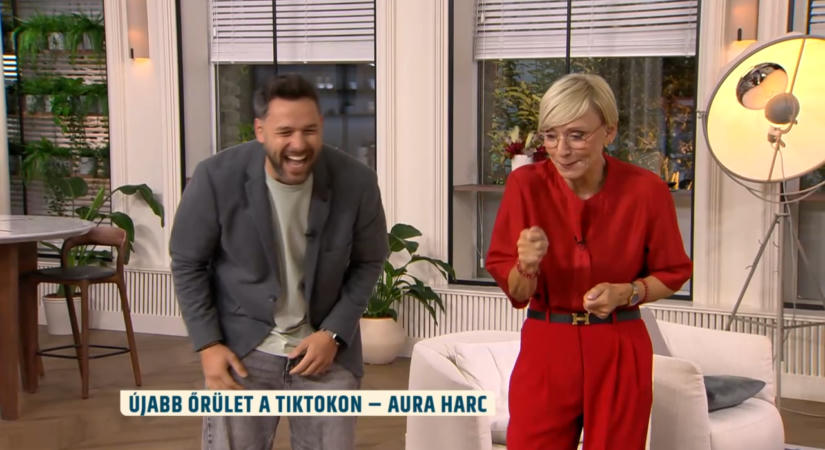 Jakupcsek Gabriella és Tihanyi Péter is kipróbálta a TikTok új őrületét: így zajlik az aura harc