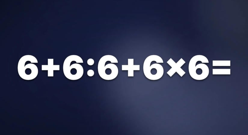 Matek feladat: 66:666. Csak a sorrendet ne rontsd el