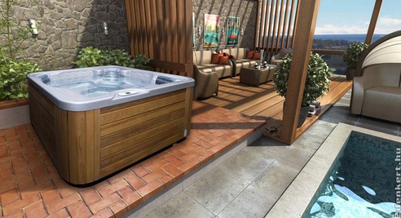 Kültéri masszázsmedence és felfújható jakuzzi