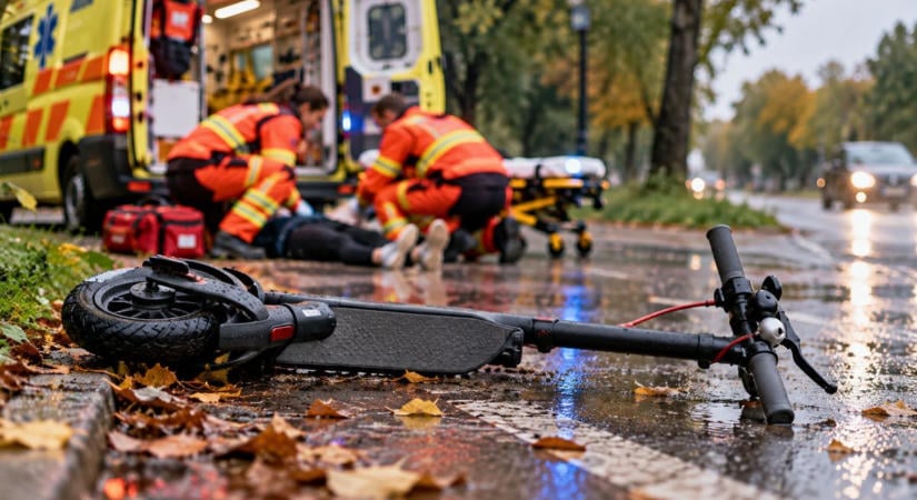 Brutális rollerbaleset Balatonbogláron, azonnal kórházba kellett szállítani egy nőt