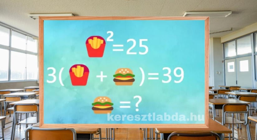 Matek feladat: rövid fejtörő négyzettel, zárójellel és hamburgerre