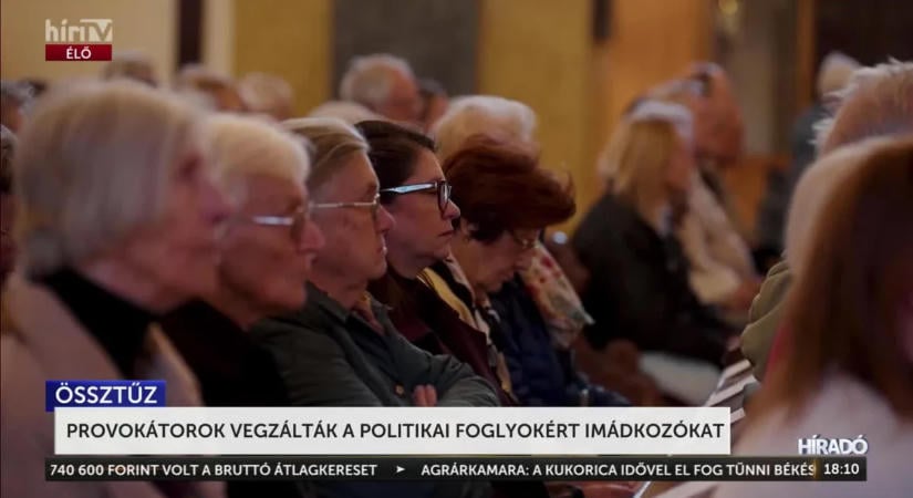 Provokátorok vegzálták a politikai foglyokért imádkozókat