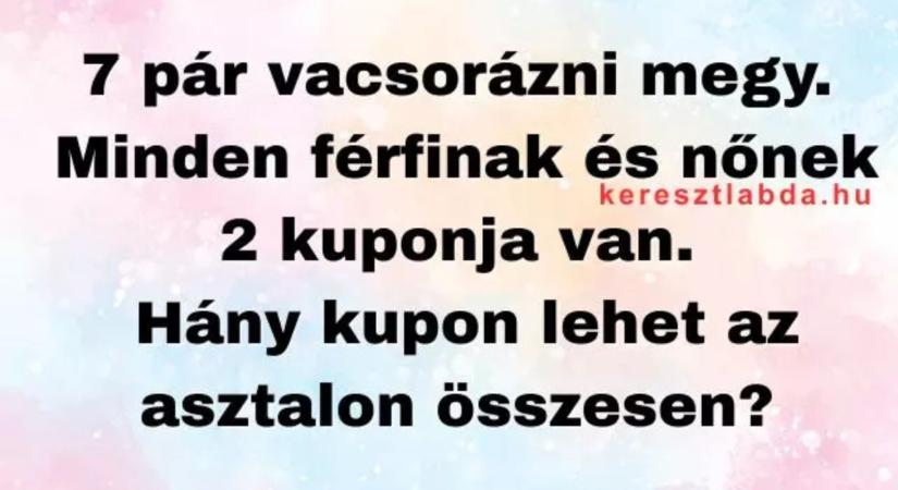 Napi matek feladat: Elsőre mindenki rosszul számolja, pedig általános iskolás!