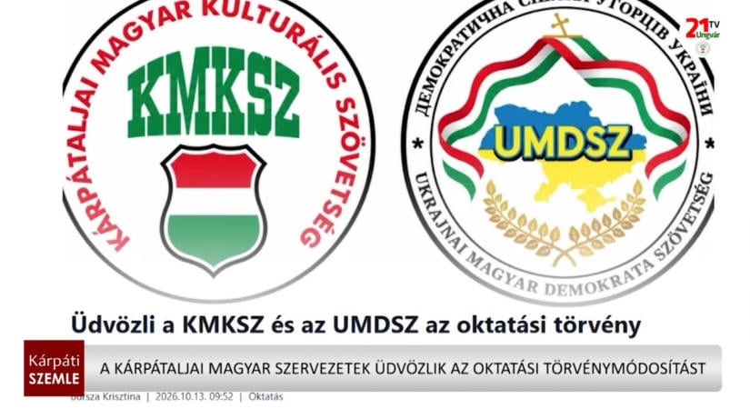 A kárpátaljai magyar szervezetek üdvözlik az oktatási törvénymódosítást – (videó)