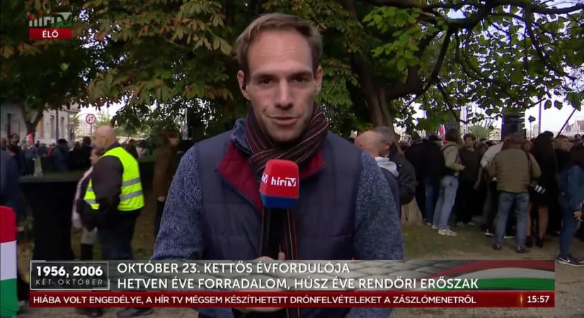 Légtérzár: A tömeg ott volt, a Hír TV drónja a földön maradt