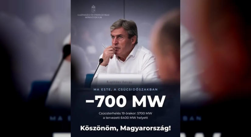Jelentős energiamegtakarítást értek el a magyar fogyasztók az esti csúcsidőszakban