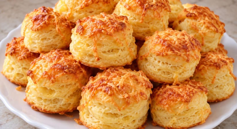 Hajtogatott sajtos-tejfölös pogácsa, jól bevált házi recept