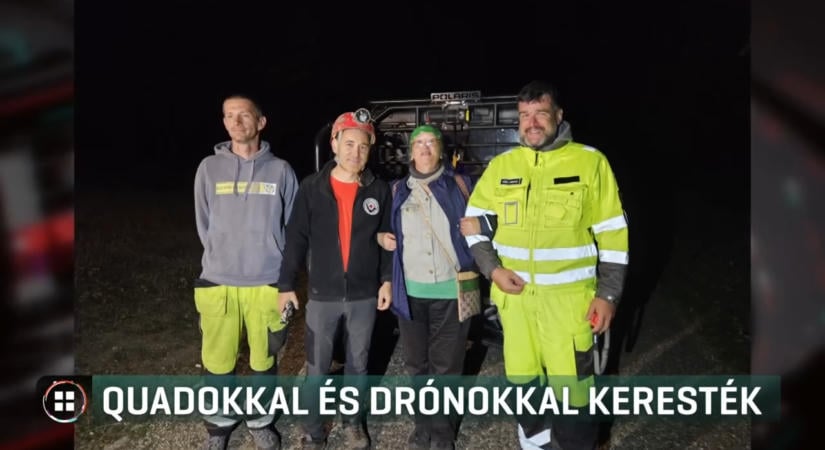 Videón, ahogy megtalálják a Pilisben eltévedt idős asszonyt – énekléssel is segítette megmentőit