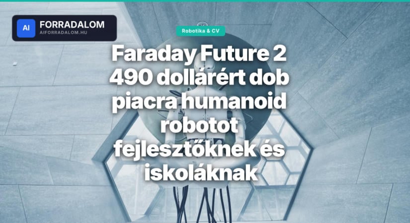 Faraday Future 2 490 dollárért dob piacra humanoid robotot fejlesztőknek és iskoláknak