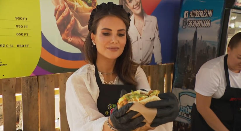 Zsidó vallásra tért át a magyar szépségkirálynő: Cserháti Tamara street food sólettel tűnt fel