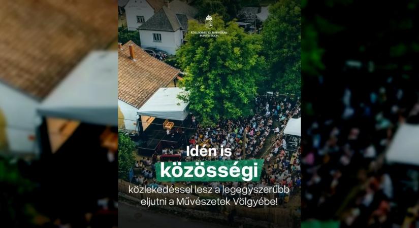 Közösségi közlekedéssel is elérhető a Művészetek Völgye fesztivál