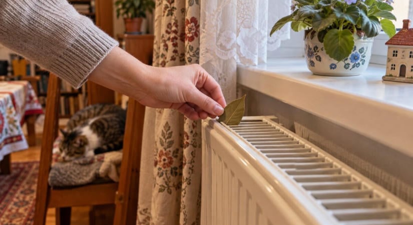 Babérlevelet tett a radiátor mögé, pár perc múlva az egész lakásban érezhető volt a változás
