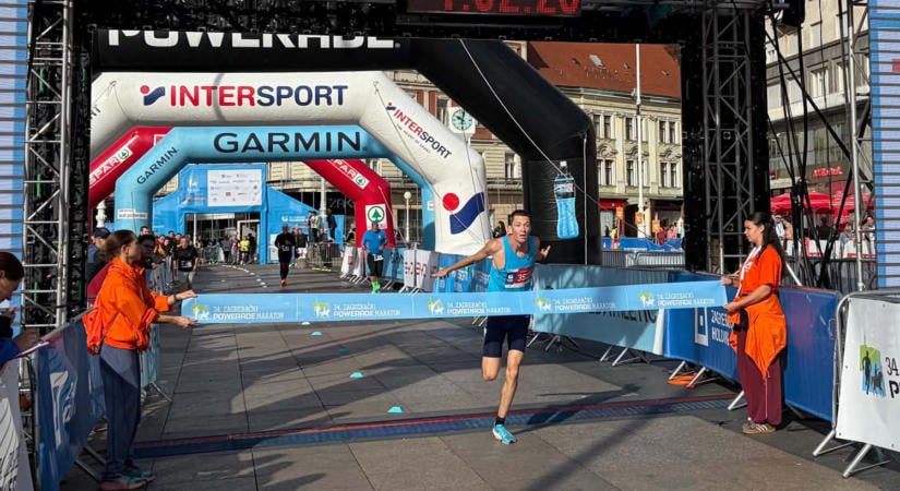 Évtizedes országos csúcsokat döntött meg Karsai Gábor Zágrábban: megnyerte a félmaratont a békéscsabai futó!