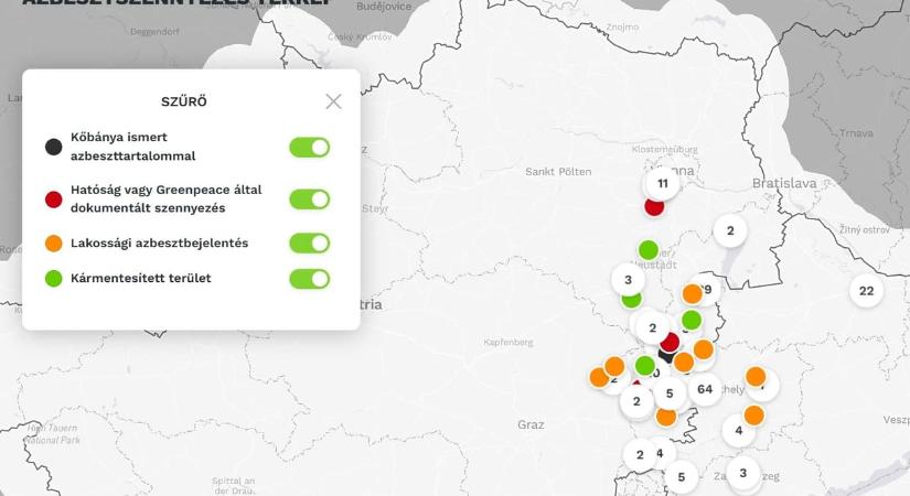 Térképre vitte az azbesztszennyezést a Greenpeace, és várják a lakossági bejelentéseket