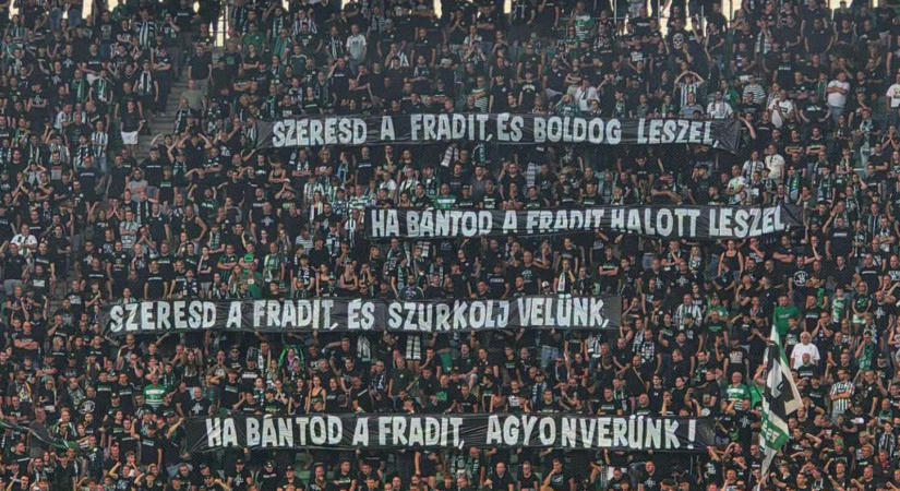 Szektorbezárásra büntette az MLSZ a Ferencvárost, de nem a halállal fenyegető molinó miatt