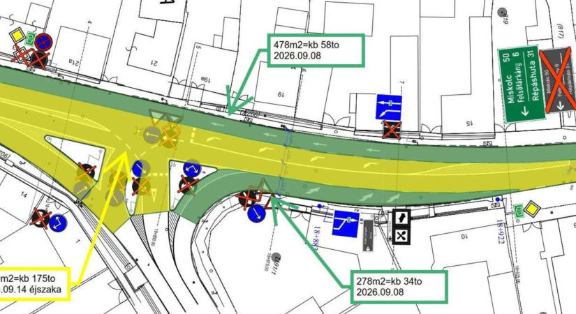 Nagyot lép előre a 25-ös főút felújítása Egerben – több helyen aszfaltoznak