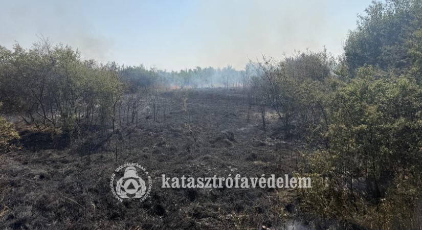 A tűzoltók befejezték az utómunkálatokat a Hortobágyi Nemzeti Parkban