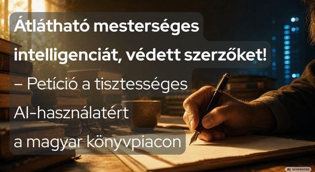 Petíció sürgeti az átlátható AI-szabályozást a könyvpiacon a magyar szerzők védelmében