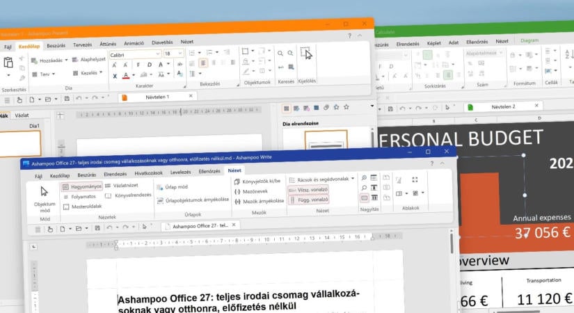 Ashampoo Office 27: teljes irodai csomag vállalkozásoknak vagy otthonra, előfizetés nélkül