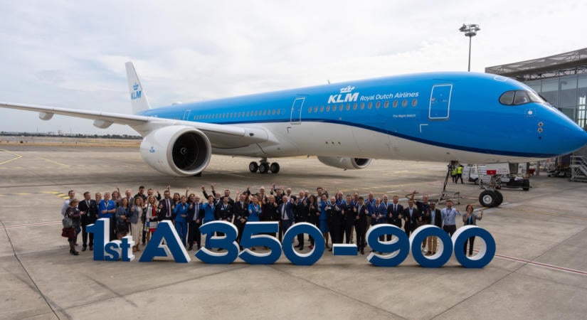 Átvette első Airbus A350-esét a KLM