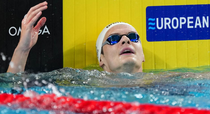 Hatalmas Európa-rekordot úszott Kós Hubert Párizsban
