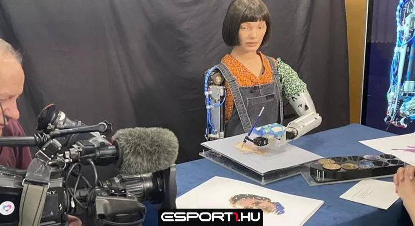 Művészeti kiállítást és előadást tartott egy igen fejlett robot