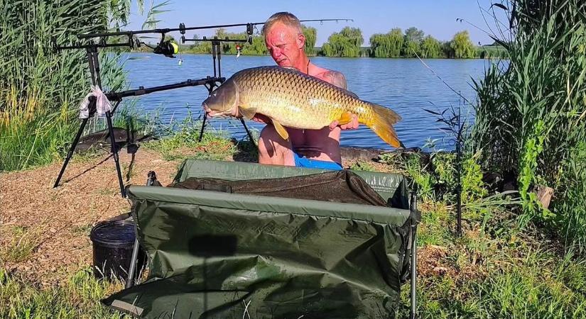 Óriási pontyok és egy meglepetés-harcsa akadt horogra a népszerű horgászhelyen!