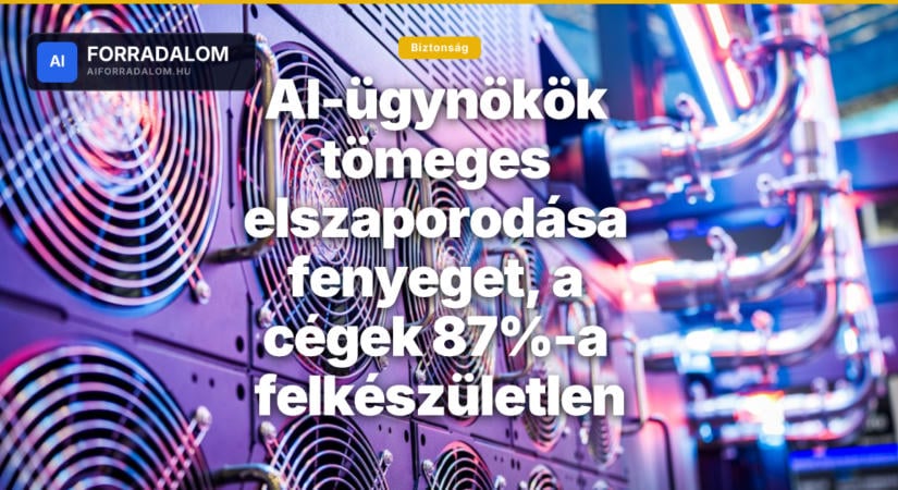 AI-ügynökök tömeges elszaporodása fenyeget, a cégek 87%-a felkészületlen