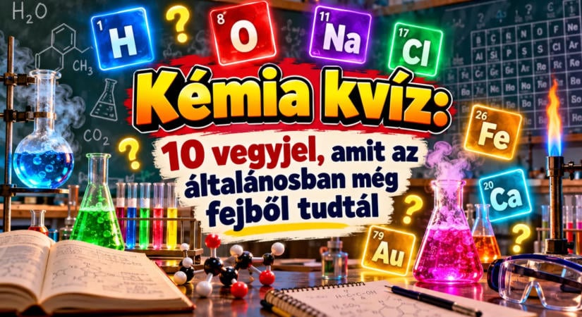 Kémia kvíz: 10 vegyjel, amit az általánosban még fejből tudtál