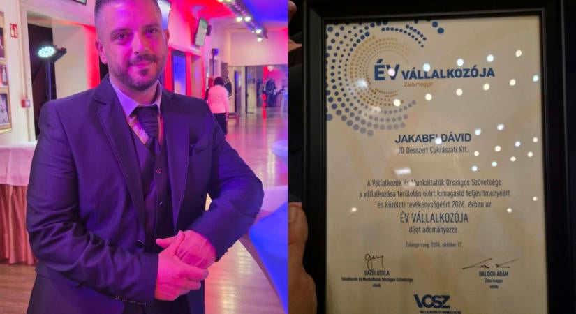 Az Év Cukrásza most az Év Vállalkozója is lett: 18 fős céget épített a semmiből a nagykanizsai desszertséf