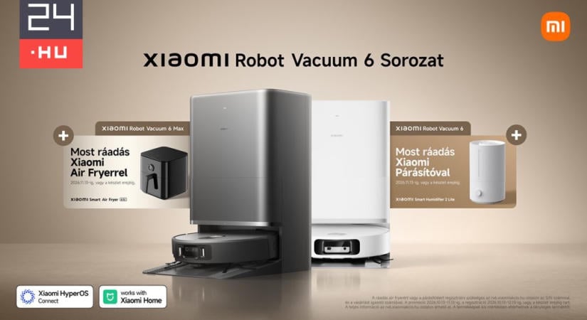 Megérkezett a Xiaomi Robot Vacuum 6 sorozat, a Xiaomi eddigi legerősebb robotporszívója