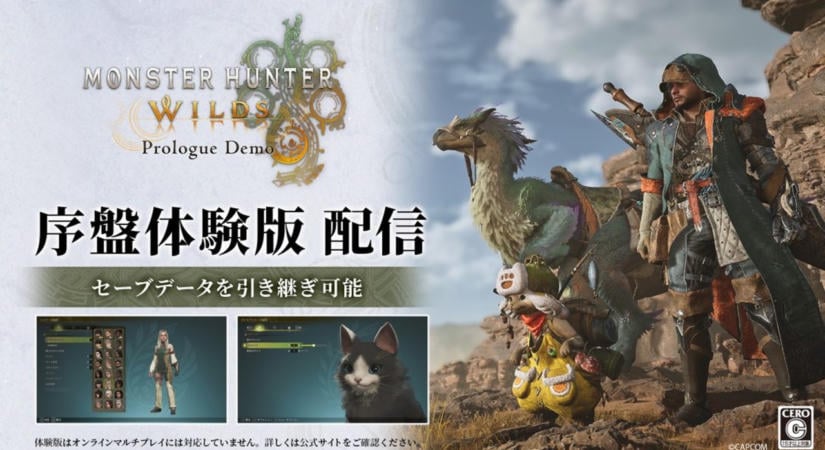 A Monster Hunter Wilds Switch 2-es prológusdemója napokon belül befut