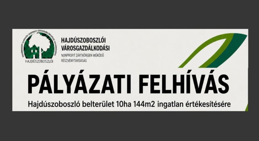 PÁLYÁZATI FELHÍVÁS – A Hajdúszoboszló belterület 3266/1. helyrajzi számú ingatlan értékesítésére