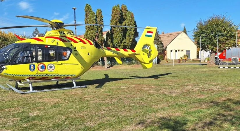 Gyerekhez elérkezett mentőhelikopter a vasi faluba