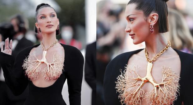 Mindenki Bella Hadid cicijéről beszél, amit csak egy arany nyaklánc rejtett el