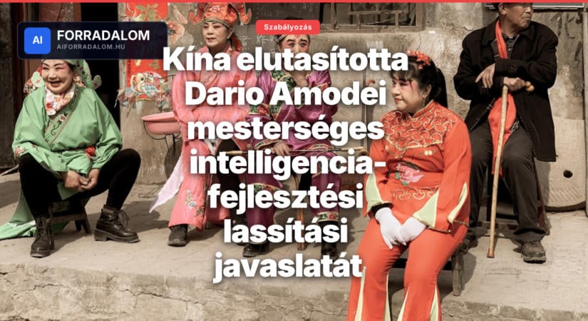 Kína elutasította Dario Amodei mesterséges intelligencia-fejlesztési lassítási javaslatát