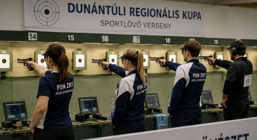 22 éremmel zárták a regionális kupafordulót a pécsi sportlövők