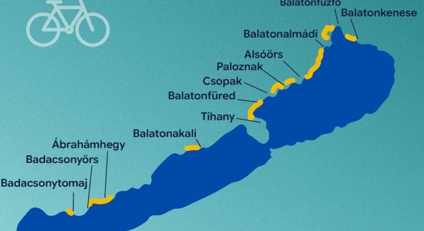 Közel 20 kilométeren megújul a Balatoni Bringakör