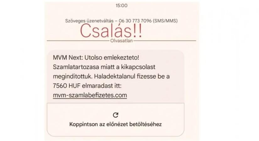 Vigyázat! Hamis üzenetek terjednek az energiaszolgáltató nevében